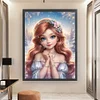 >SALE<Full Embroidery Eco-cotton Thread 11CT Print Winter Girl Cross Stitch 50x65cm