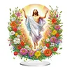 2D Flat Print DIY Flower Jesus Desktop Diamond Art Kits Double-Sided Table Decor