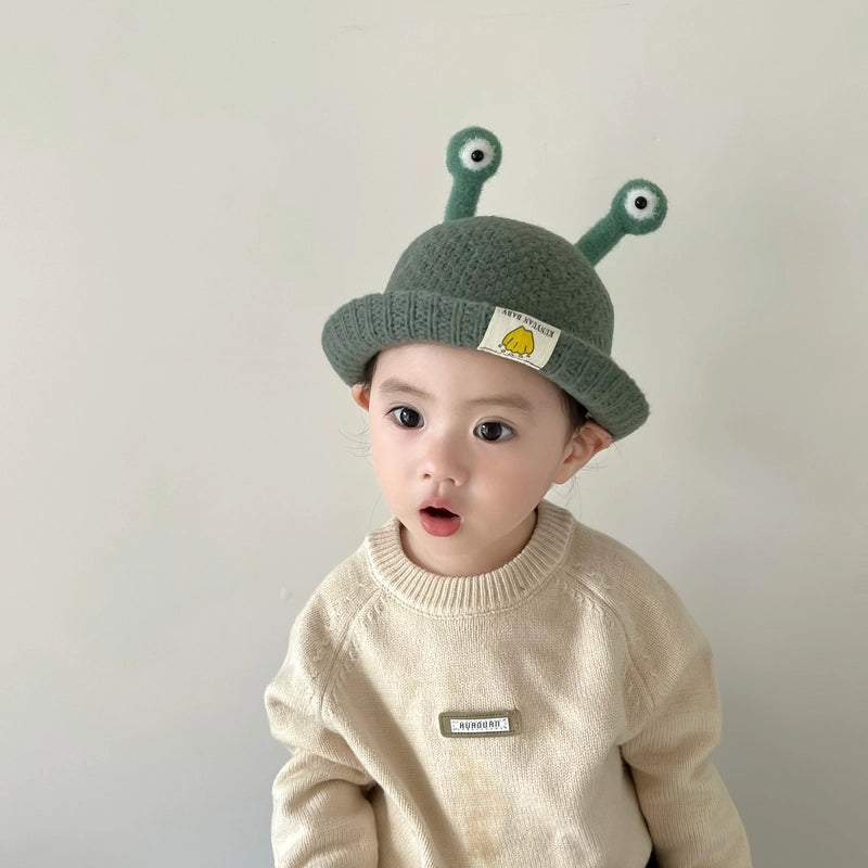 Children Unisex Casual Cute Solid Color Bucket Hat