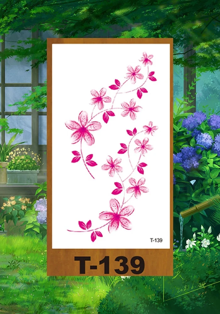 Drop Shipping Small Temporary Tattoo Sticker Plum Bird Geometric Figure Bow Moon Girl Kid Men Arm Abdomen Neck Ankles Art Tatoo