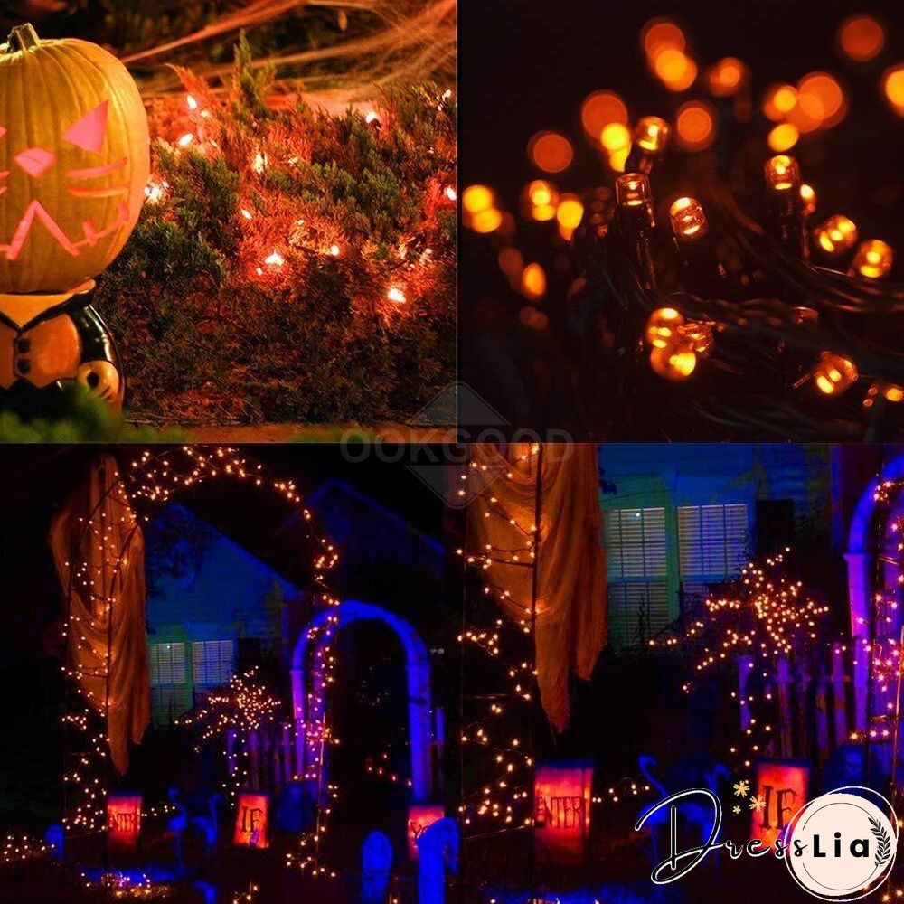 Solar String Lights With Remote Control For Halloween Decoration