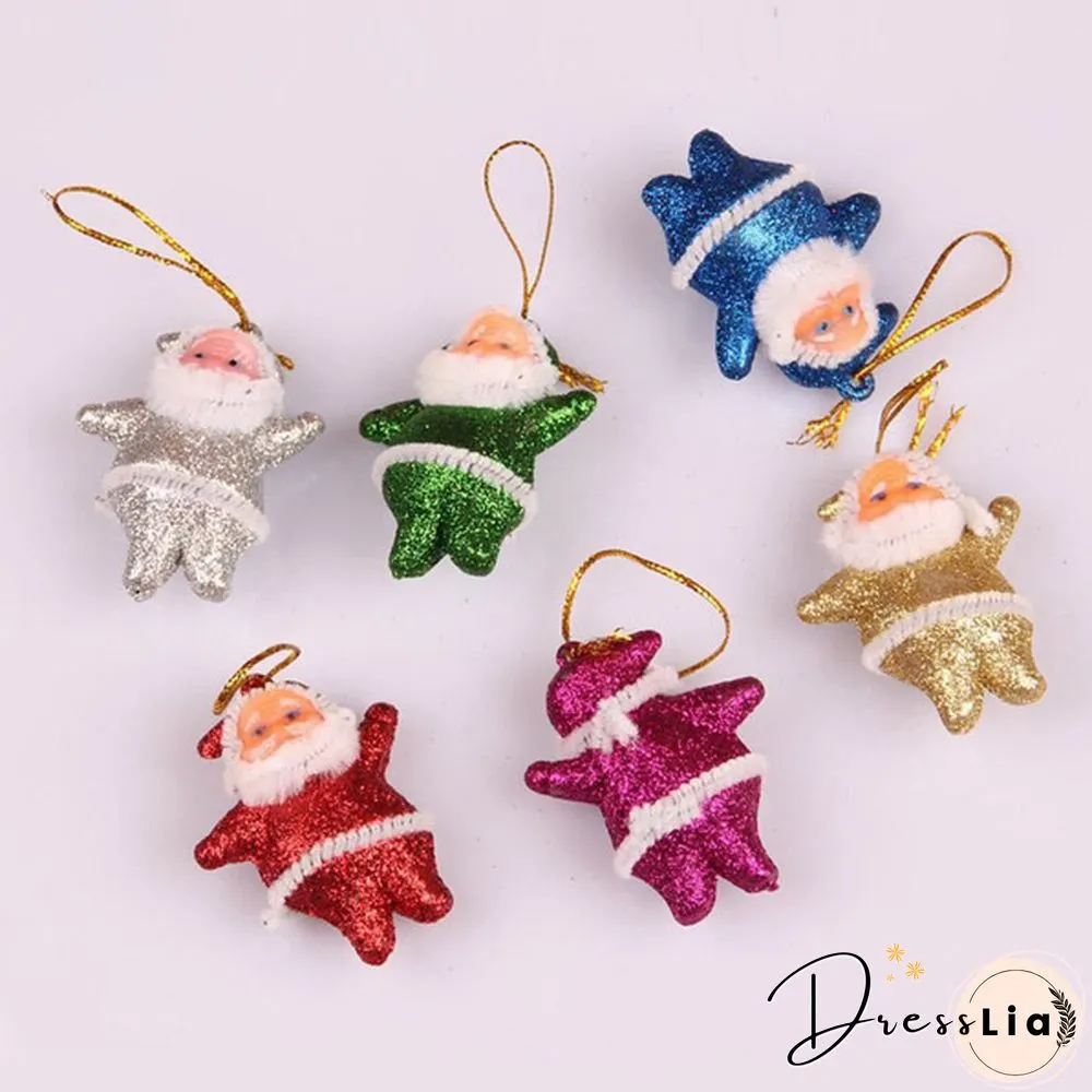 Pcs Mini Santa Claus Pendants Hanging Ornament Festival Xmas Decor Christmas Decorations