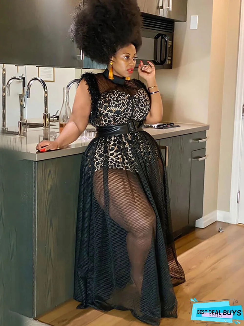Two Piece Sleevelesss Mesh Dresses & Romper