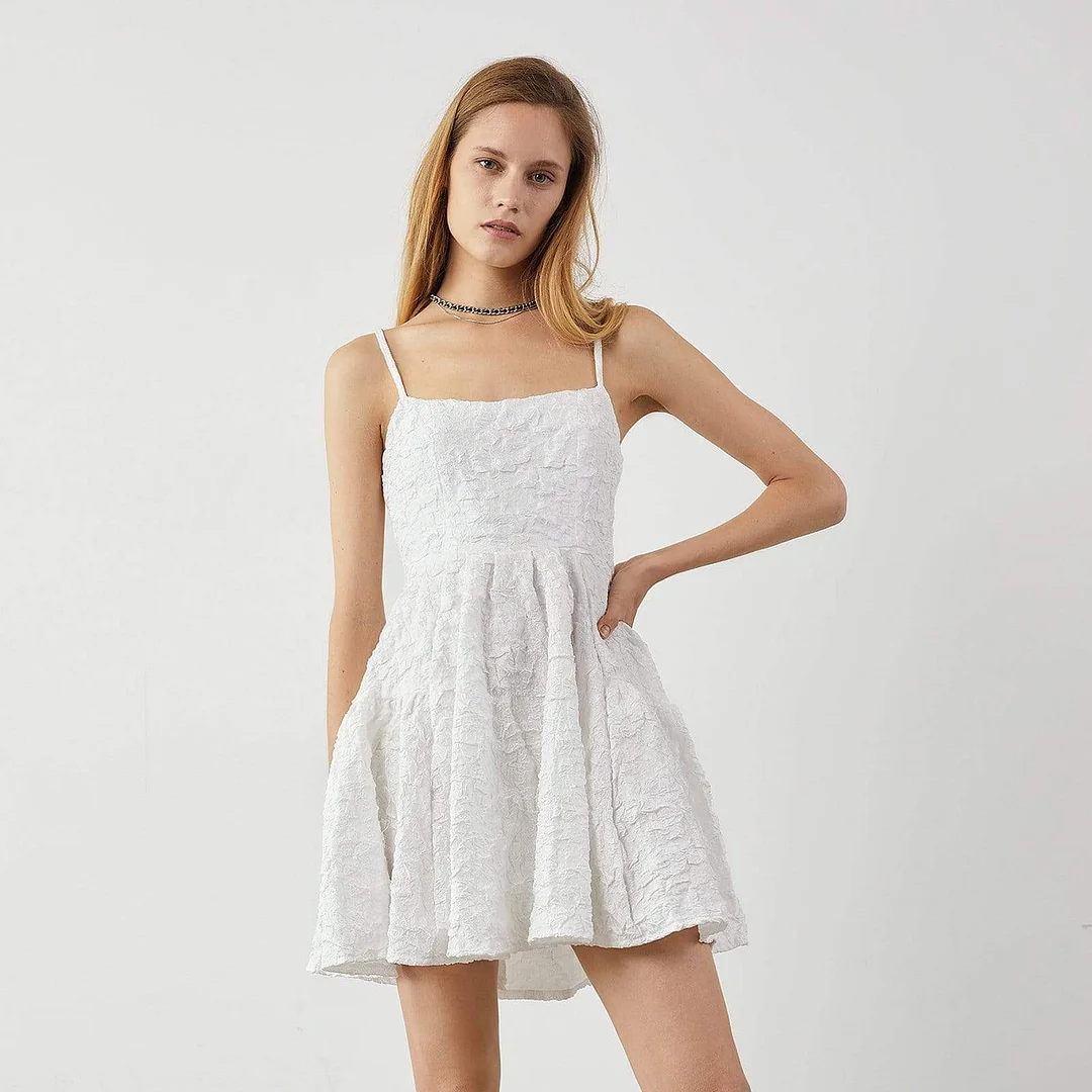 Esperanza White Halter Mini Dress