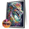 Feuille dragon-partielle ab carr&eacute; peinture diamant-40*50cm