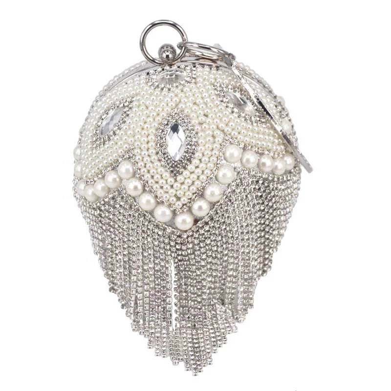 Luxury Ball Bags Designer tote Women Bags Red Blue Pearl Crystal Handbags Tassels Shoulder Bags