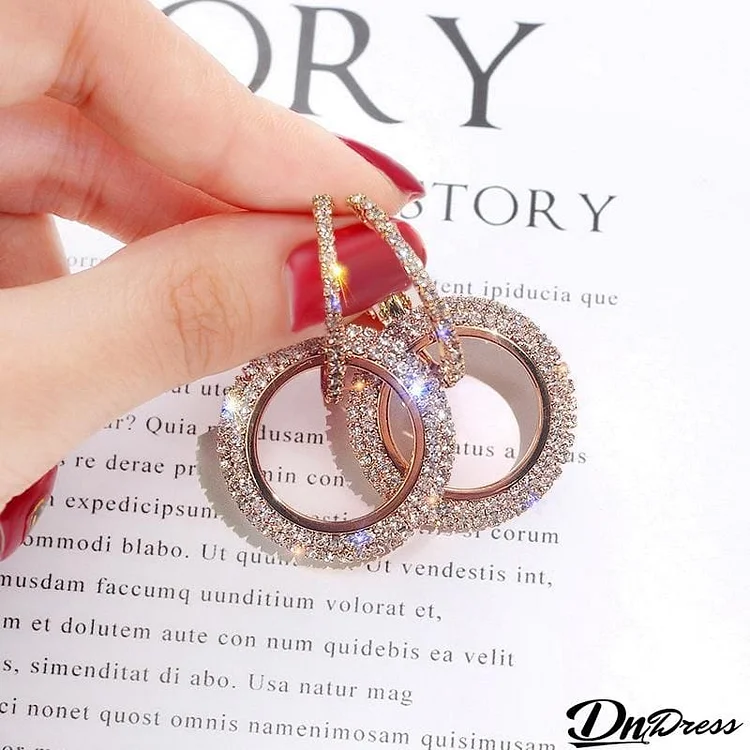 Fashion Crystal Circle Earrings