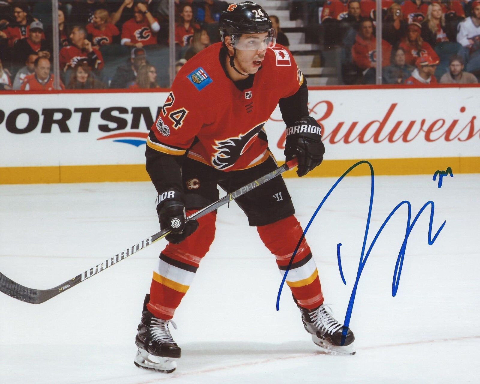 Travis Hamonic Signed 8x10 Photo Poster painting Calgary Flames Autographed COA