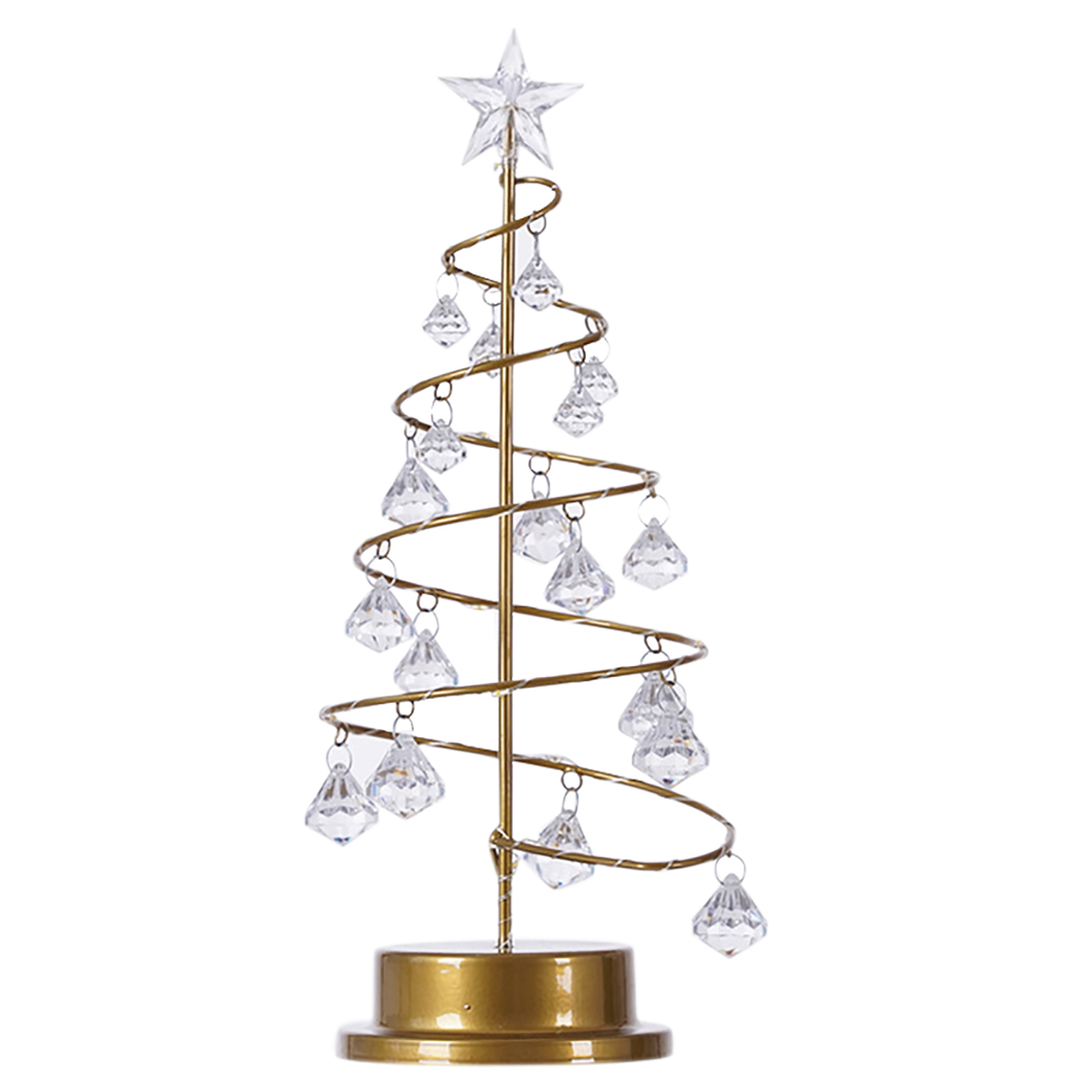

Spiral Christmas Tree Light Room Wrought Iron Spiral Crystal String Light, 501 Original