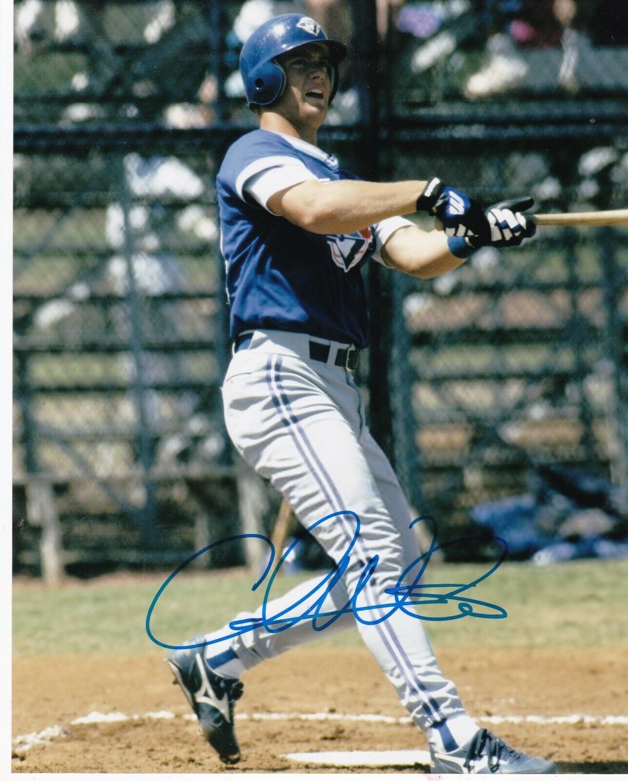 CHRIS WEINKE TORONTO BLUE JAYS ACTION SIGNED 8x10