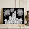 uk.everydayedeals DIY Pearl Painting With Frame - Handmade Self-Adhesive Pearls - Castle(20*30cm)