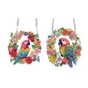 2Pcs couronne de perroquet - 5d bricolage artisanat pendentif