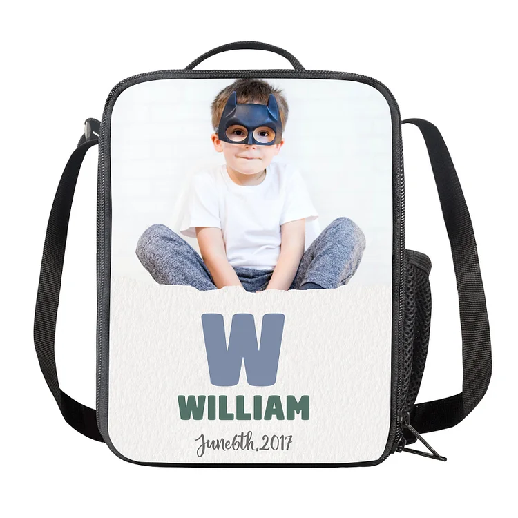 Personalized Bento Bag Photo Backpack, Customized Travel Bag Lunch Bag Back To School Gift For Kids