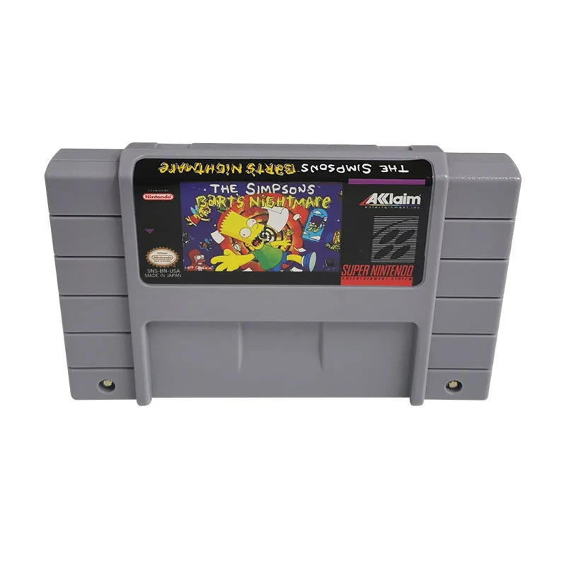 Simpsons: Bart's Nightmare SNES For Super Nintendo Entertainment System - 16 Bit US Version Game Cartridge