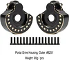 AMK Black TRX4 Brass Weights trx4 Brass diff Cover Brake Disc Portal Axle Housing for 1/10 RC Rock Crawler TRX-4 Defender Bronco 2021 G500 K5 Sport TRX6 LCG Upgrade