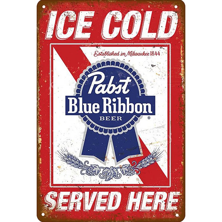【20*30cm/30*40cm】Blue Ribbon Beer - Vintage Tin Signs/Wooden Signs