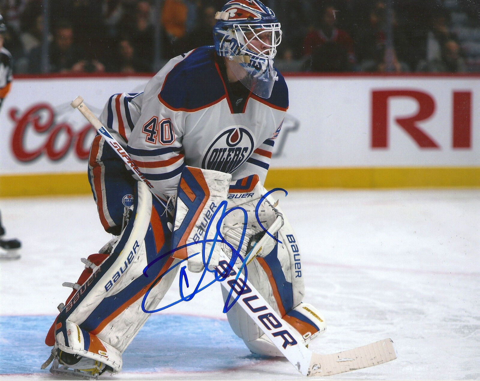 DEVAN DUBNYK 'EDMONTOM OILERS' SIGNED 8X10 PICTURE *COA 1