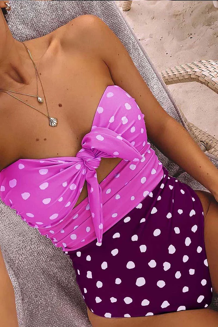 Lovely Dot Print One-piece Swimsuit