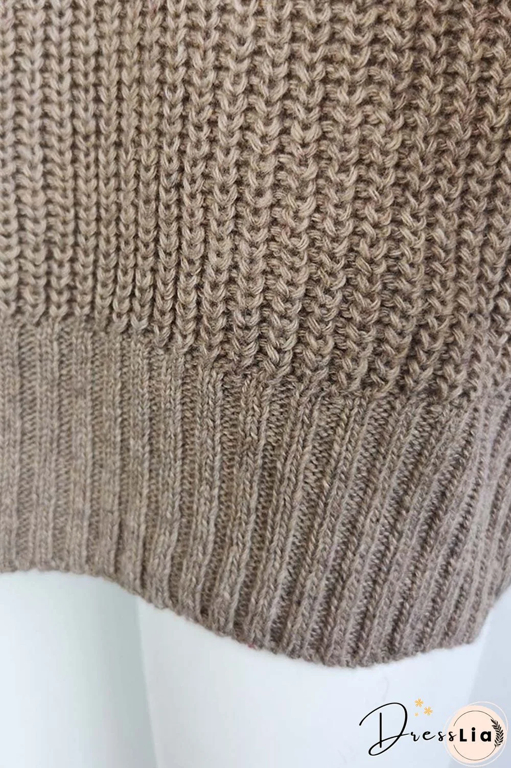 High Collar Dew Shoulder Sweater