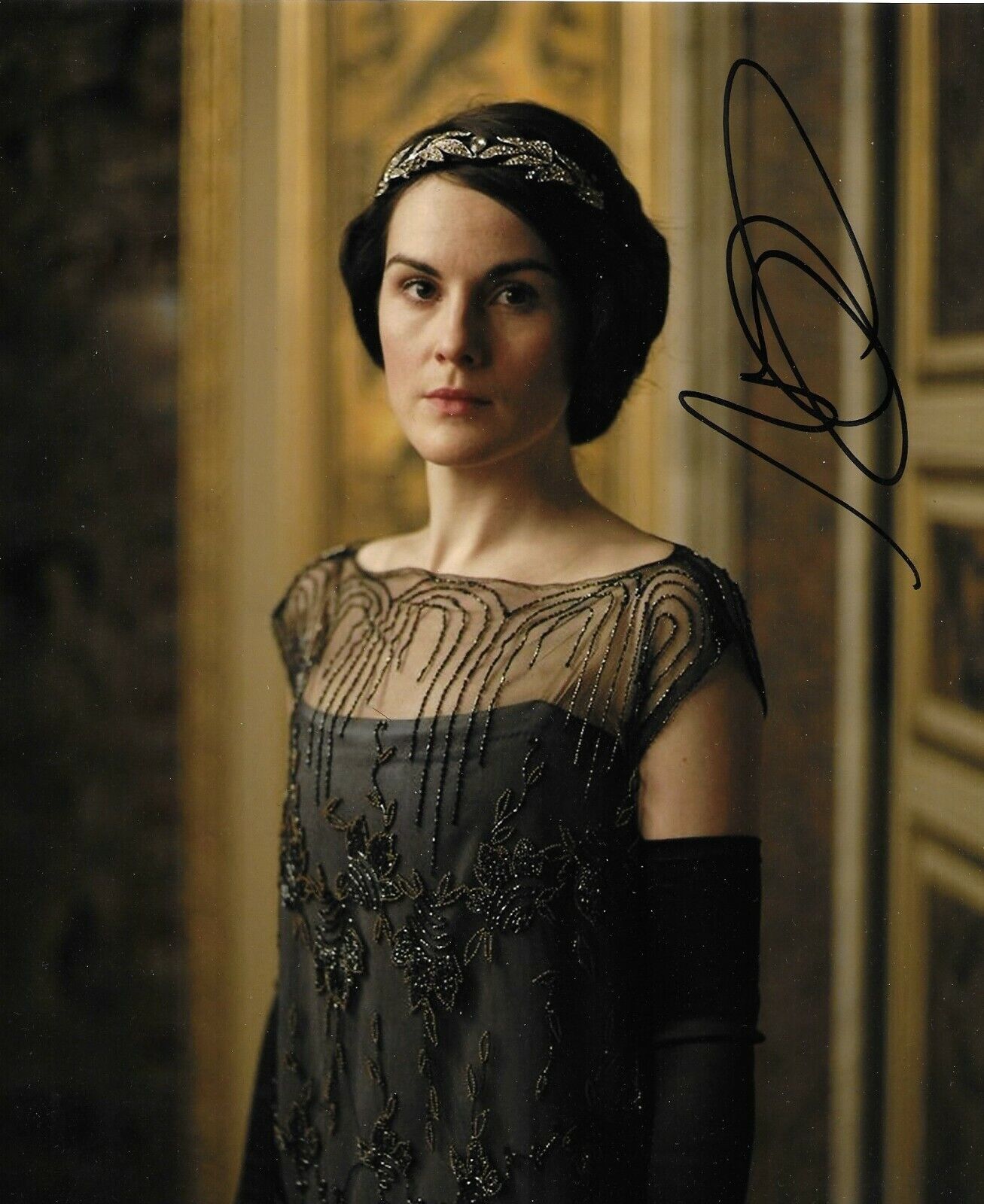 Michelle Dockery Signed Downton Abbey 10x8 Photo Poster painting AFTAL