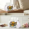 God Sunflower DIY PULeather Diamond Painting Tissue Box for Adults Beginners Large Size Diamond Art Paper Storage Holder for Living Room Bedroom Bathroom Table Decor