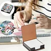 Diamond Painting Snowman Dog Leather Notecard Box Gem Art Sticky Note Holder
