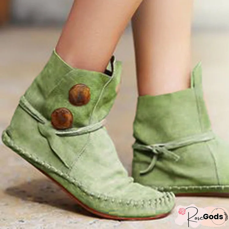 New Style Round Toe Flat Heel Comfortable Lightweight Boots