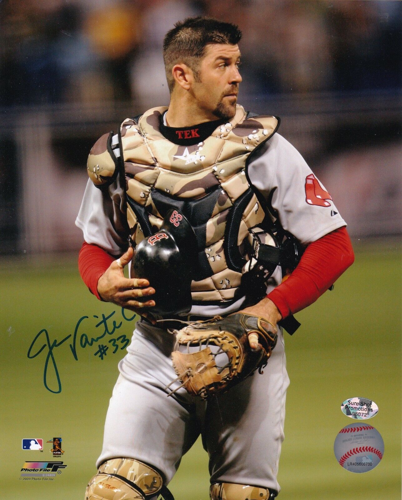 JASON VARITEK BOSTON RED SOX ACTION SIGNED 8x10