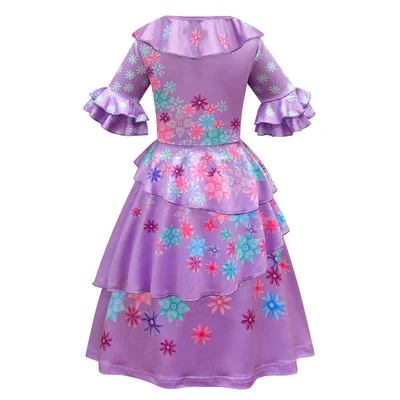 Kids Girls Encanto Isabela Cosplay Costume Dress