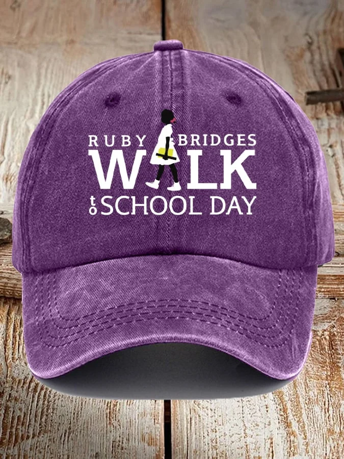 Unisex Ruby Walked To School One Day Print Baseball Cap 