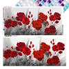 (US Local)Poppy 5D DIY Full Drill Round Big Size Diamond Painting Kit Home Wall Room Decor 100x50cm