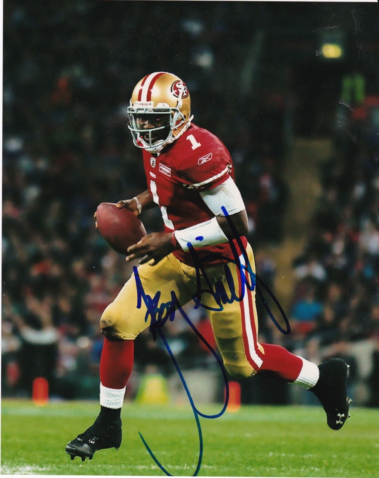 TROY SMITH SAN FRANCISCO 49ERS ACTION SIGNED 8x10