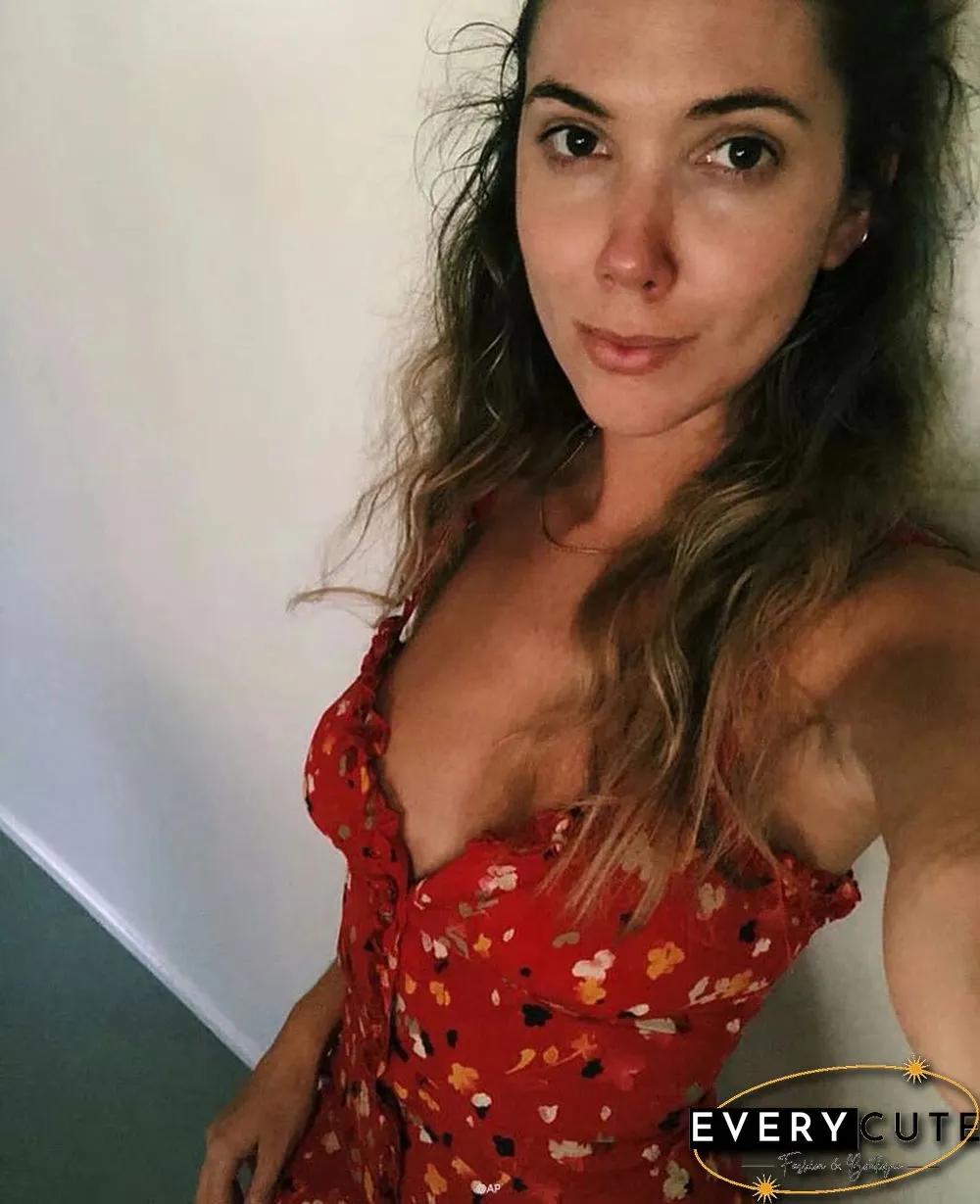 Casual Corset Red Fleur Floral Ruffle Strap Button Up Floral Dress