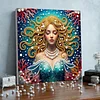 uk.everydayedeals DIY Pearl Painting With Frame - Handmade Self-Adhesive Pearls - Mermaid(25*25cm)
