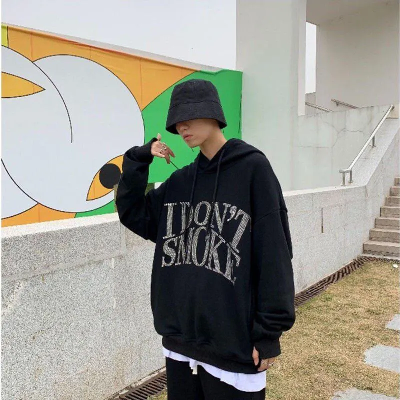 Brownm Don't Smoke Rhinestone Hoodie