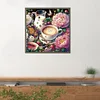 >SALE<5D DIY Partial Special Shaped Drill Diamond Painting Flower Afternoon Tea40x40cm