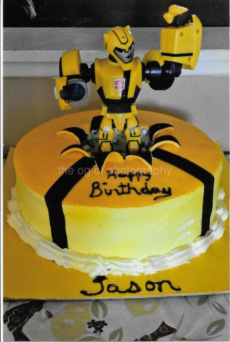 Action Figure Birthday Cake FOUND Photo Poster painting ColorOriginal 910 4 E