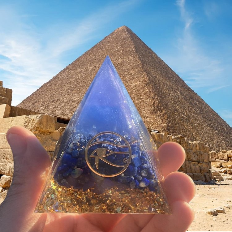 Lapis Lazuli With Eye Of Horus Orgone Pyramid