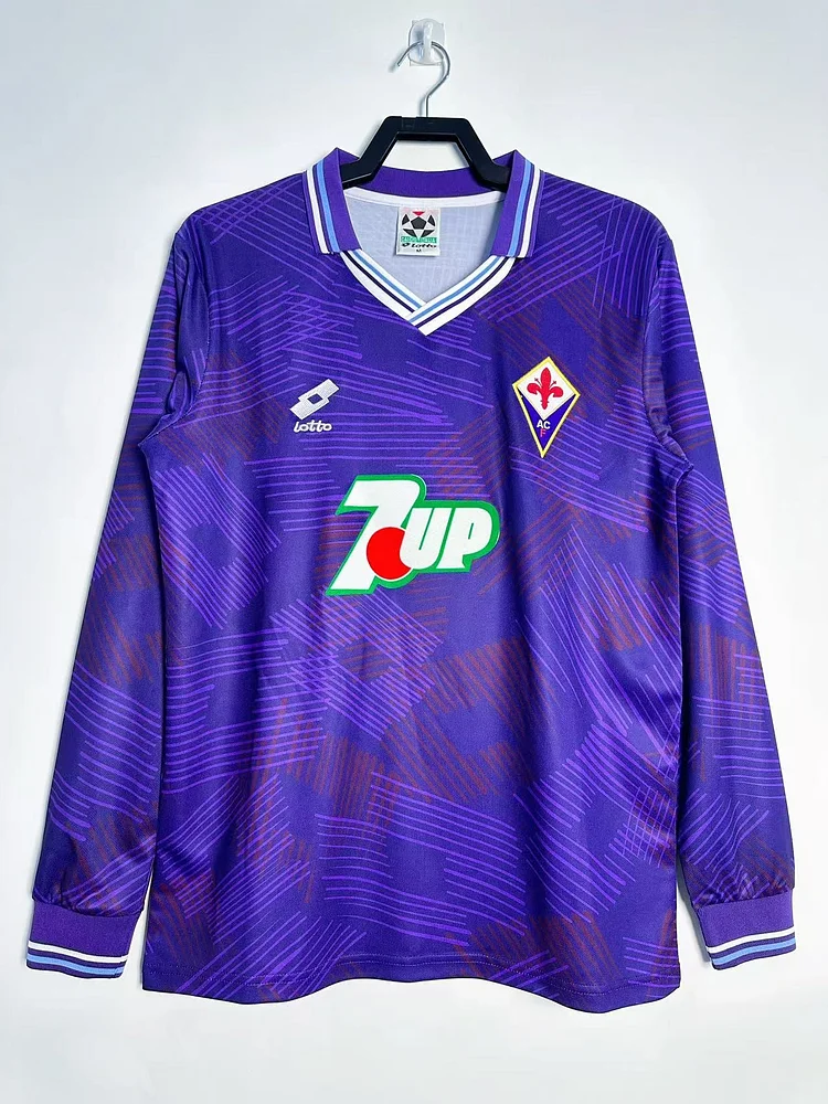 1992-93 Fiorentina Home Long Sleeve Retro Jersey