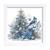 5D DIY Partial Special Shaped Drill Diamond Painting Kit Xmas Bird Decor With Frame Kit 18x18cm