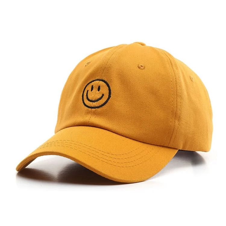 Outdoor Sport Smiley Baseball Cap Spring And Summer Fashion Smiling face Embroidered Adjustable Men Women Caps Cute Couple Hat
