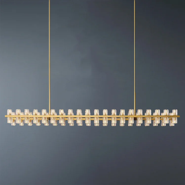 Arcachon Led Rectangular Chandelier 72" Crystal Chandelier Vjlight