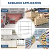 [US Local Warehouse] 5 Tier Wire Storage Rack with Wheels Garage Shelving Each Layer Support 250KG Shelving Units 70.87x59.76x23.98in for Warehouse Hospital Commercial Space