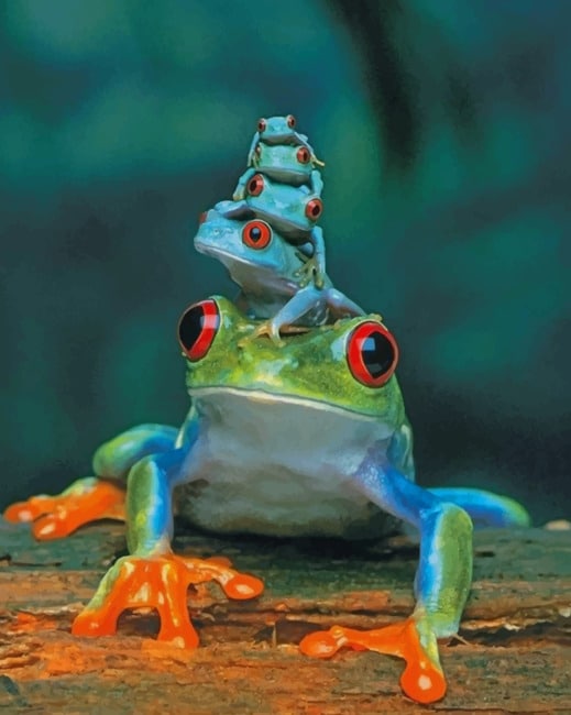 

Adorable Frogs – Paint By Numbers - 40*50CM, 501 Original