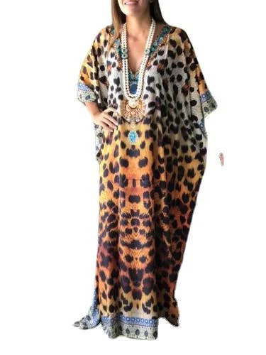 Casual Print Elegant Loose Kaftan Dress