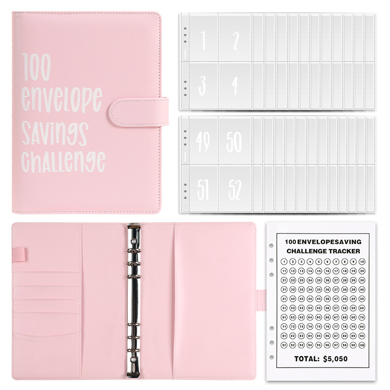 100-Day Savings Challenge Binder - Cash Envelope Budgeting System