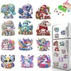 12PCS 2d flache DIY Diamant Kunst Kühlschrank Aufkleber Kits für Wohnkultur (Gnom)