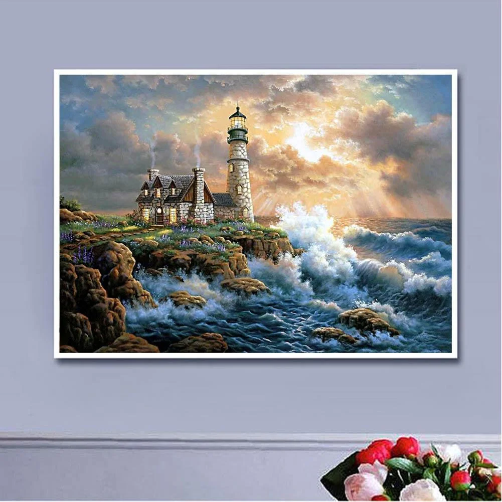 Diamond Painting - Full Round Drill - Lighthouse(40*30cm)