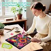 Diamond Painting-DIY Special Shaped Drill Sunflower & Rose Colorful with Frame(29x29cm)