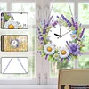 DIY Wreath Diamond Clock Art Pendant Home Wall Decoration Crafts